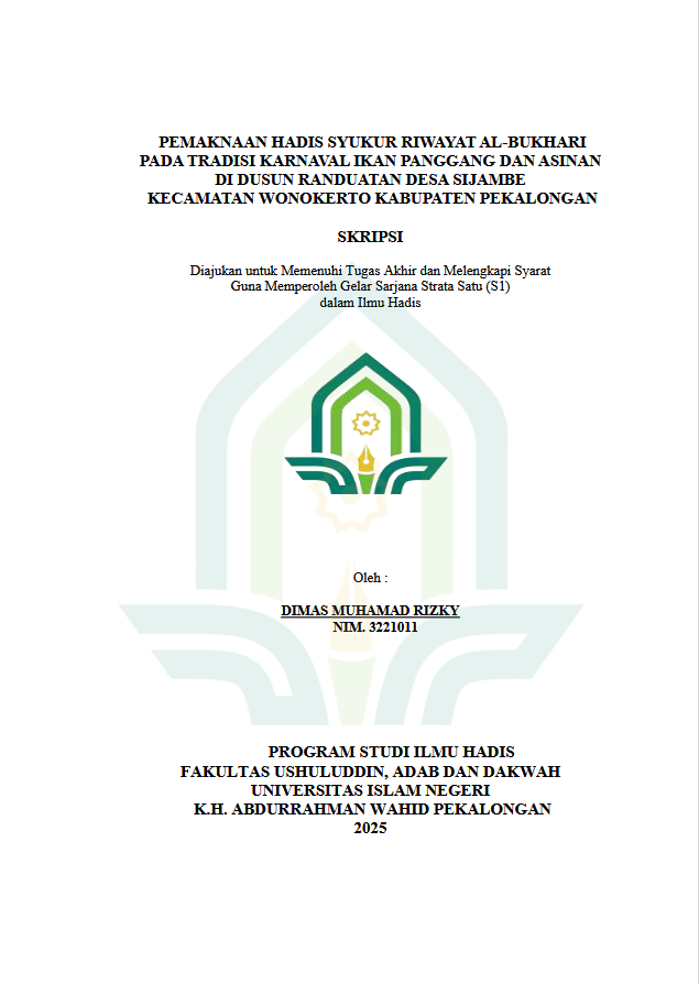 Image of Pemaknaan Hadis Syukur Riwayat Al-Bukhari Pada Tradisi Karnaval Ikan Panggang Dan Asinan  Di Dusun Randuatan Desa Sijambe Kecamatan Wonokerto Kabupaten Pekalongan