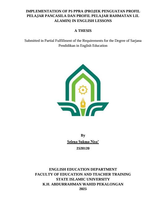 Image of Implementation Of P5 PPRA (Projek Penguatan Profil Pelajar Pancasila Dan Profil Pelajar Rahmatan Lil Alamin) In English Lessons