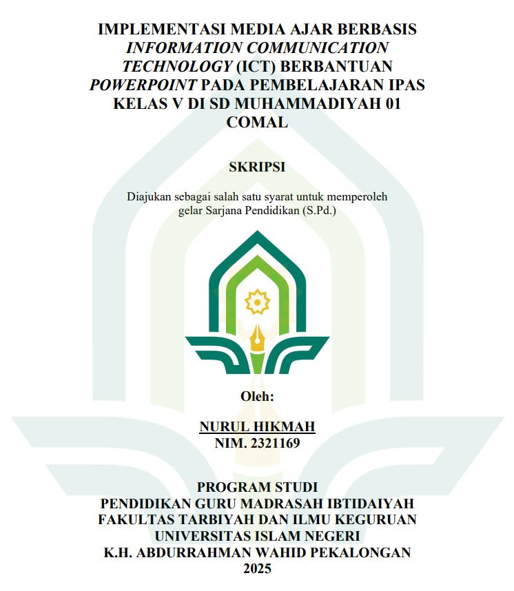 Image of Implementasi Media Ajar Berbasis Information Communication Technology (ICT) Berbantuan Poerpoint Pada Pembelajaran IPAS Kelas V Di SD Muhammadiyah 01 Comal