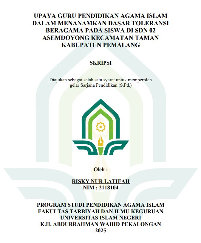 Image of Upaya Guru Pendidikan Agama Islam Dalam Menanamkan Dasar Toleransi Beragama Pada Siswa Di SDN 02 Asemdoyong Kecamatan Taman Kabupaten Pemalang