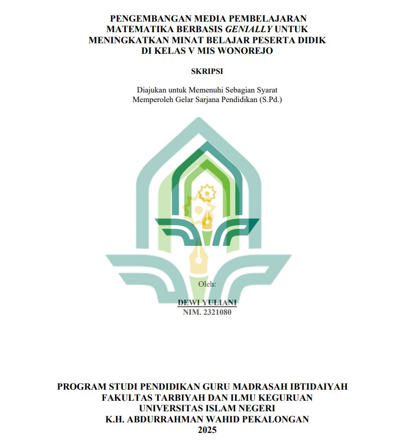 Image of Pengembangan Media Pembelajaran Matematika Berbasis Genially Untuk Meningkatkan Minat Belajar Peserta Didik Di Kelas V MIS Wonorejo