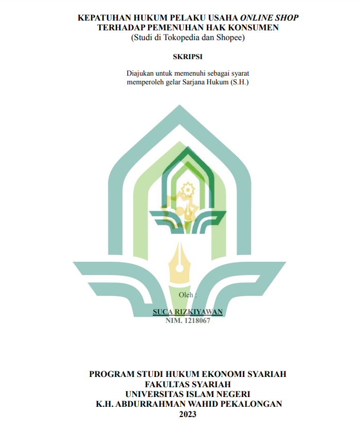 Image of Kepatuhan Hukum Pelaku Usaha Online Shop Terhadap Pemenuhan Hak Konsumem (Studi Di Tokopedia dan Shopee)