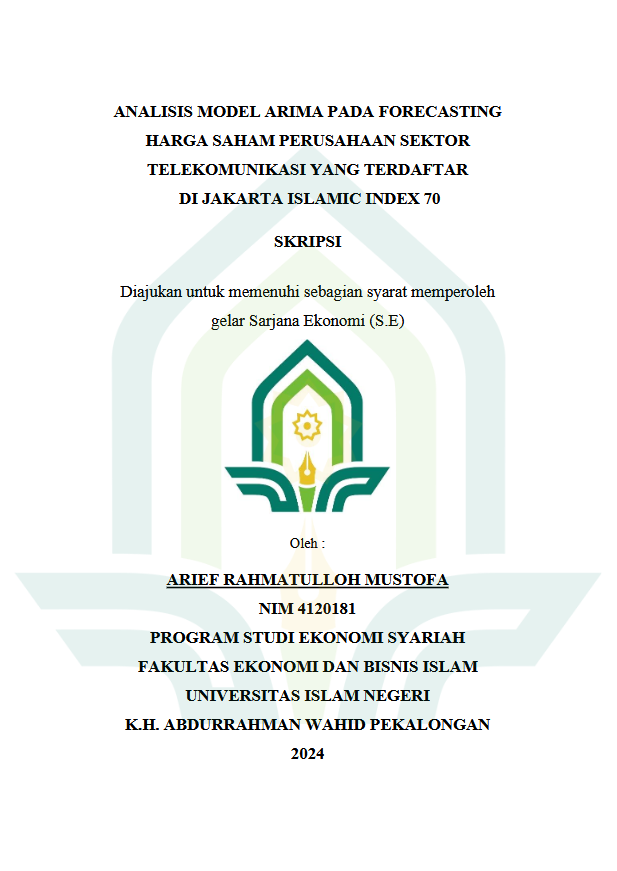 Image of Analisis Model Arima Pada Forecasting Harga Saham Perusahaan Sektor Telekomunikasi Yang Terdaftar Di Jakarta Islamic Index 70
