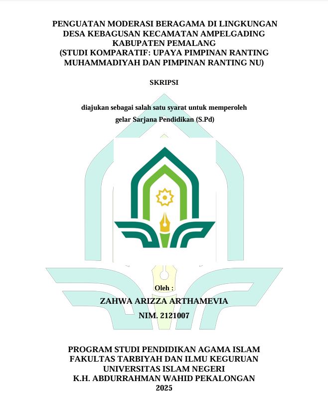 Image of Penguatan Moderasi Beragama Di Lingkungan Desa Kebagusan Kecamatan Ampelgading Kabupaten Pemalang (Studi Komparatif: Upaya Pimpinan Ranting Muhammadiyah dan Pimpinan Ranting NU)