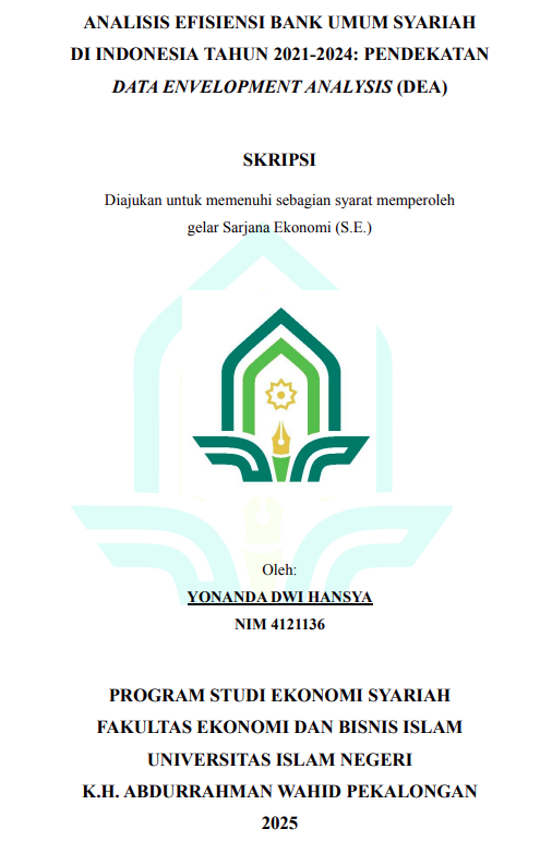 Image of Analisis Efisiensi Bank Umum Syariah di Indonesia Tahun 2021-2024: Pendekatan Data Envelopment Analysis (DEA)