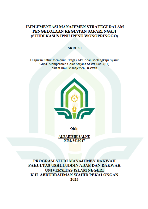 Image of Implementasi Manajemen Strategi Dalam Pengelolaan Kegiatan Safari Ngaji (Studi Kasus IPNU IPPNU Wonopringgo)