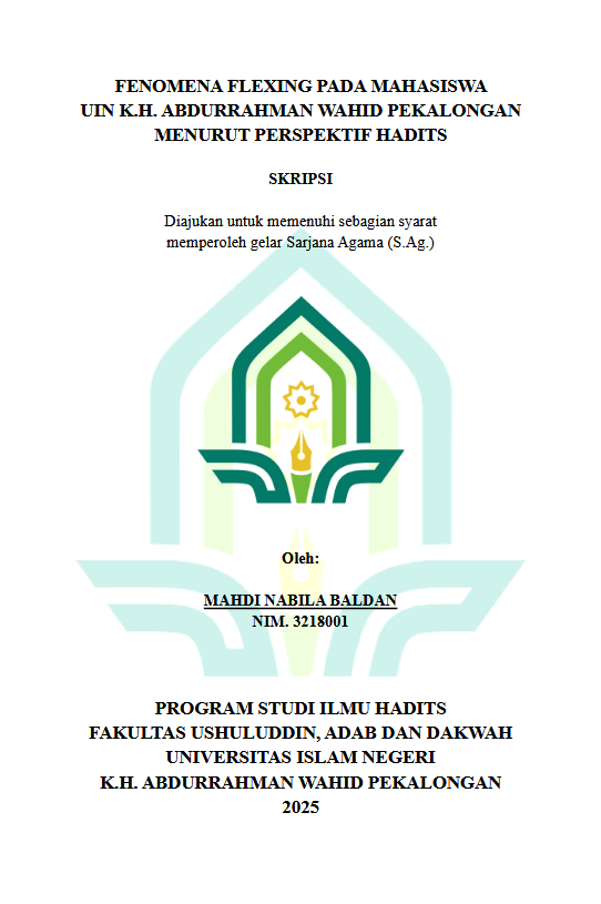 Image of Fenomena Flexing Pada Mahasiswa UIN K.H. Abdurrahman Wahid Pekalongan Menurut Perspektif Hadist