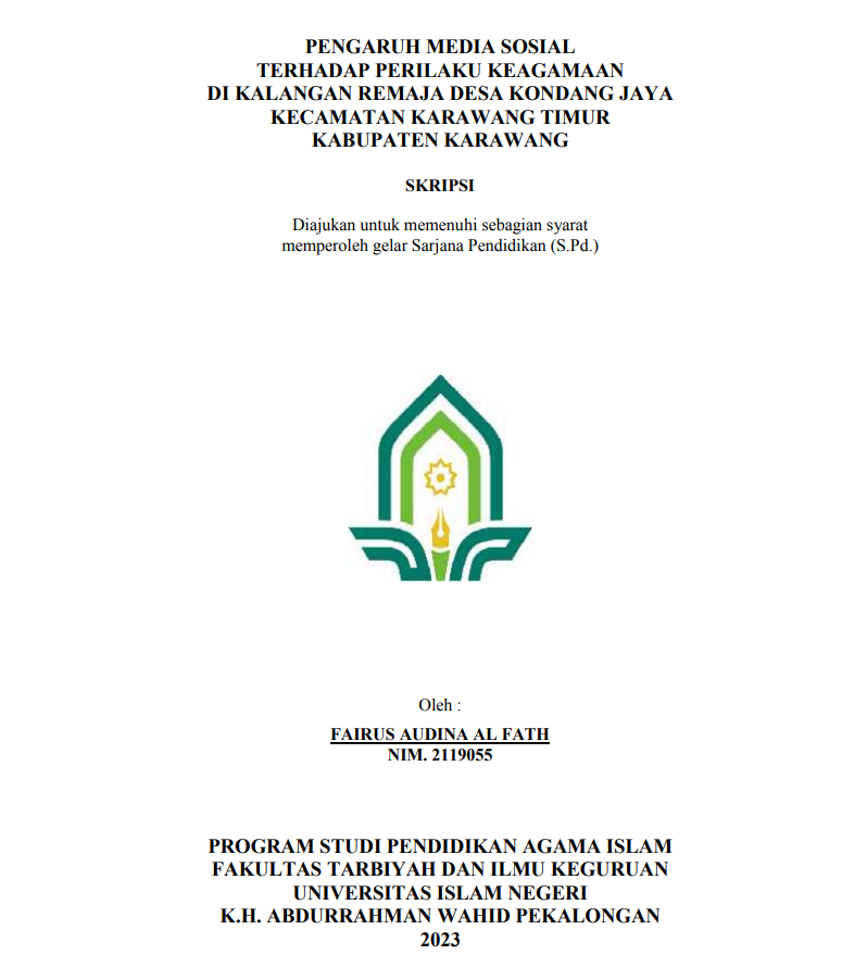 Image of Pengaruh Media Sosial Terhadap Perilaku Keagamaan Di Kalangan Remaja Desa Kondang Jaya Kecamatan Karawang Timur Kabupaten Karawang