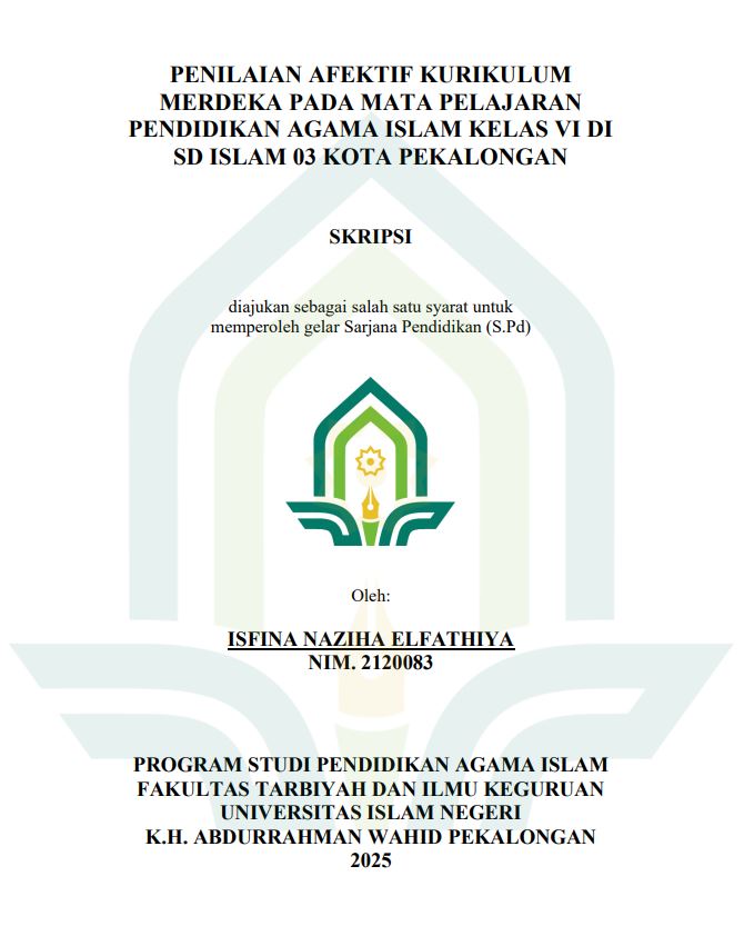 Image of Penilaian Afektif Kurikulum Merdeka Pada Mata Pelajaran Pendidikan Agama Islam Kelas VI Di SD Islam 03 Kota Pekalongan