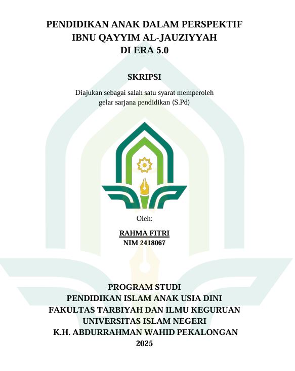 Image of Implementasi Bi>'Ah Lugawiyyah Pendidikan Anak Dalam Perspektif Ibnu Qayyim Al-Jauziyyah Di Era 5.0