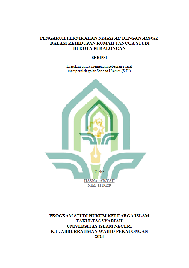 Image of Pengaruh Pernikahan Syarifah Dengan Ahwal Dalam Kehidupan Rumah Tangga Studi di Kota Pekalongan