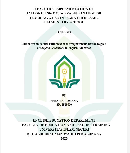 Image of Teachers' Implementation Of Integrating Moral Values In English Teaching At An Integrated Islamic Elementary School