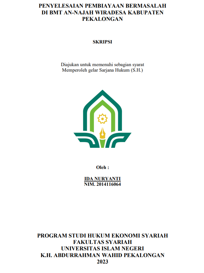 Image of Penyelesaian Pembiayaan Bermasalah di BMT An Najah Wiradesa Kabupaten Pekalongan