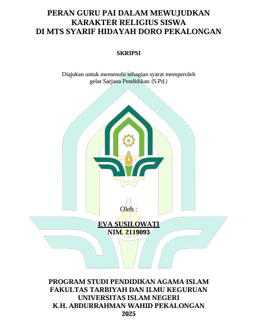 Image of Peran Guru PAI Dalam Mewujudkan Karakter Religius Siswa di MTS Syarif Hidayah Doro Pekalongan