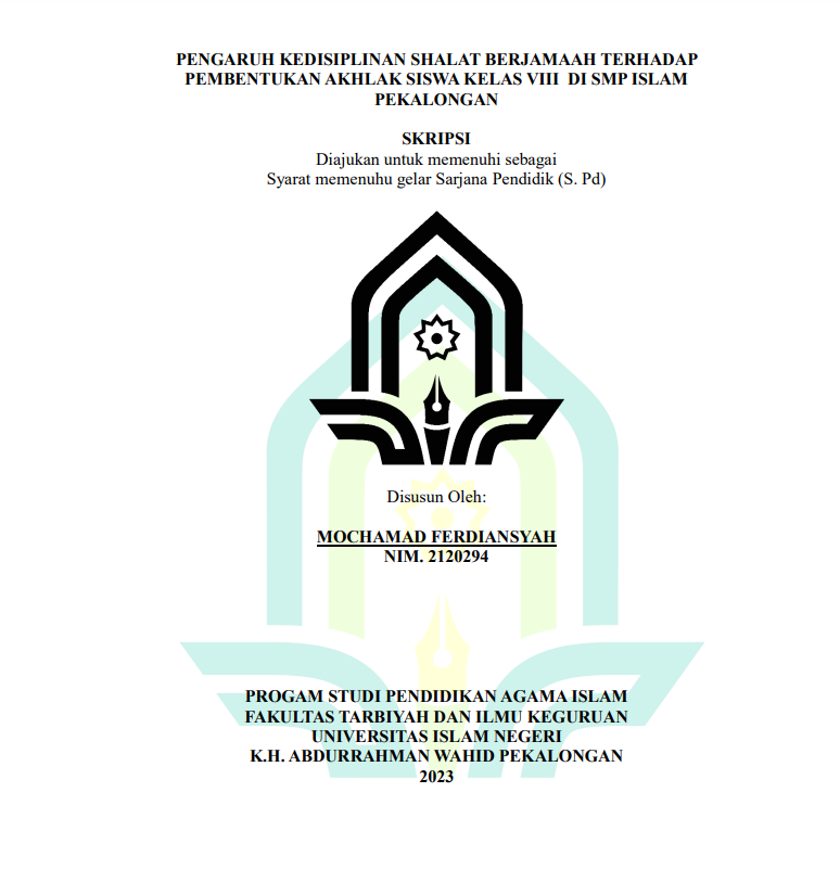 Image of Pengaruh Kedisiplinan Shalat Berjamaah Terhadap Pembentuk Akhlak Siswa Kelas VIIIDi SMP Islam Pekalongan