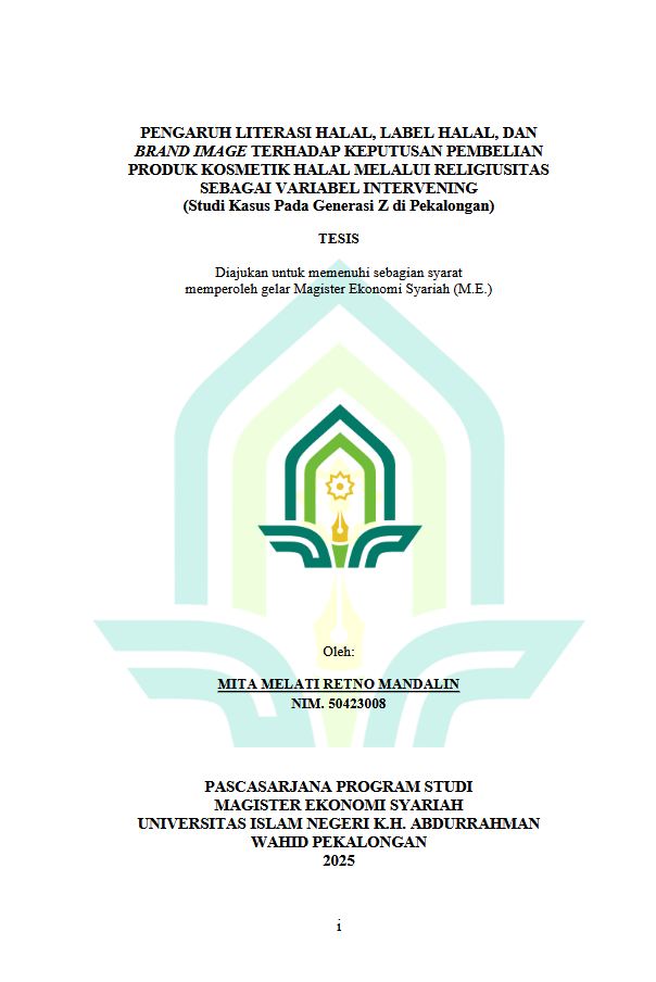 Image of Pengaruh Literasi Halal, Label Halal, Dan Brand Image Terhadap Keputusan Pembelian Produk Kosmetik Halal Melalui Religiusitas Sebagai Variabel Intervening (Studi Kasus Pada Generasi Z Di Pekalongan)