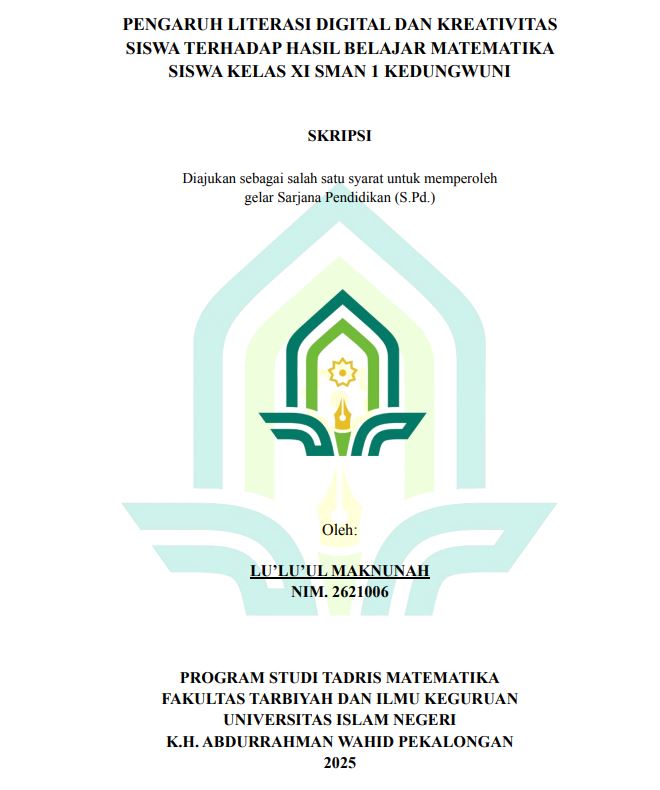 Image of Pengaruh Literasi Digital Dan Kreativitas Siswa Terhadap Hasil Belajar Matematika Siswa Kelas XI SMAN 1 Kedungwuni