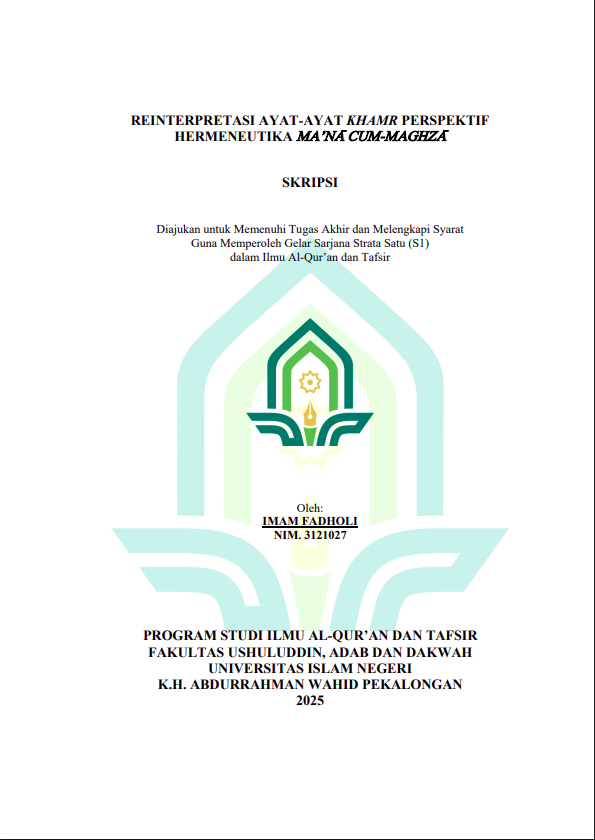 Image of Reinterpretasi Ayat-Ayat Khamr Perspektif Hermeneutika Ma’na cum-Maghza