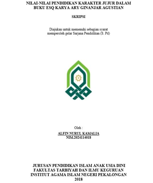 Image of Nilai-Nilai Pendidikan Karakter Jujur Dalam Buku ESQ Karya Ary Ginanjar Agustian