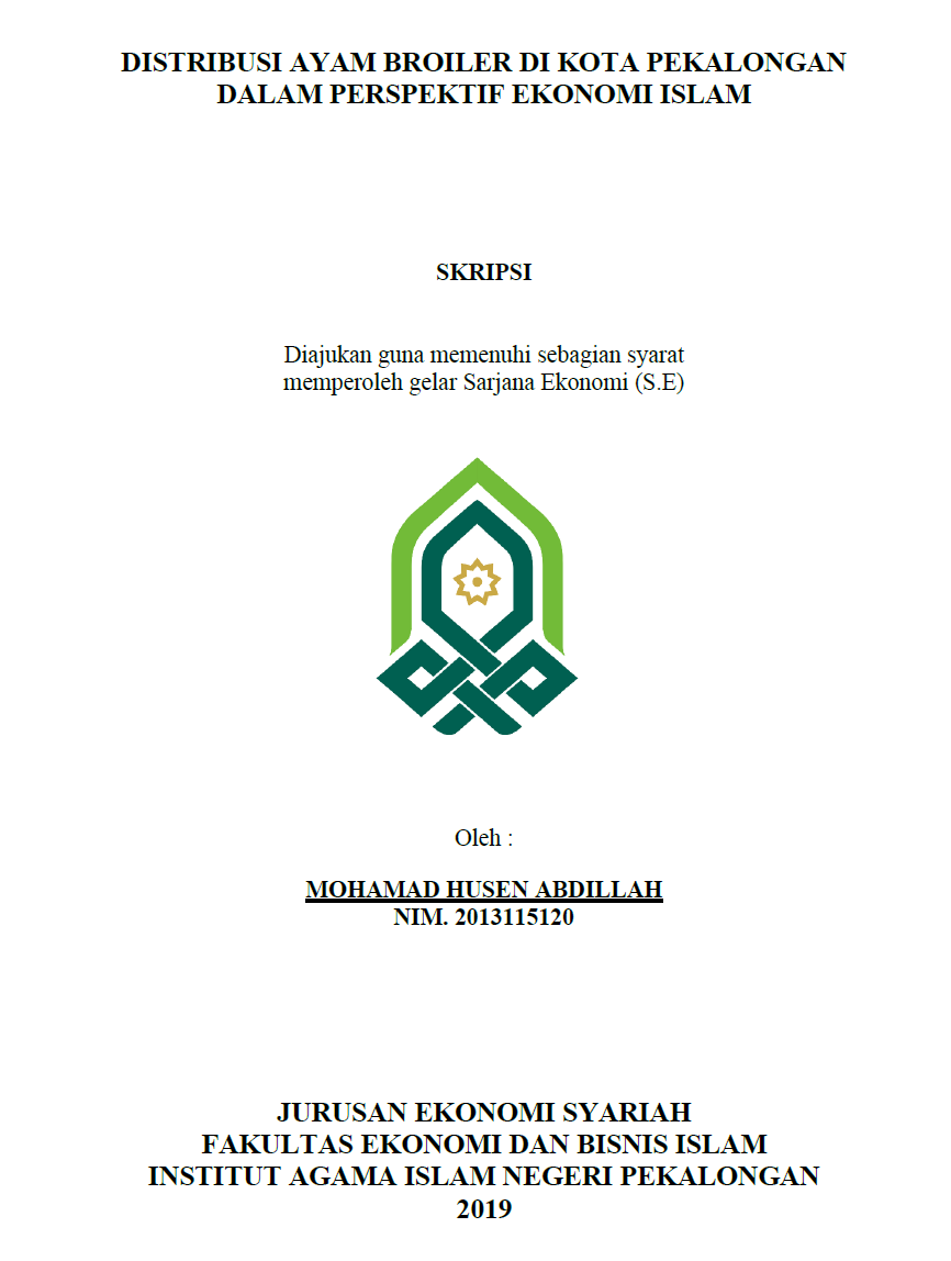 Image of Distribusi Ayam Broiler di Kota Pekalongan Dalam Perspektif Ekonomi Islam