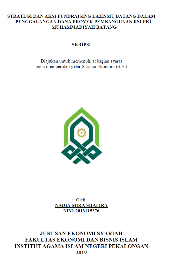 Image of Strategi dan Aksi Fundraising LAZISMU Batang Dalam Penggalangan Dana Proyek Pembangunan RSI PKU Muhammadiyah Batang