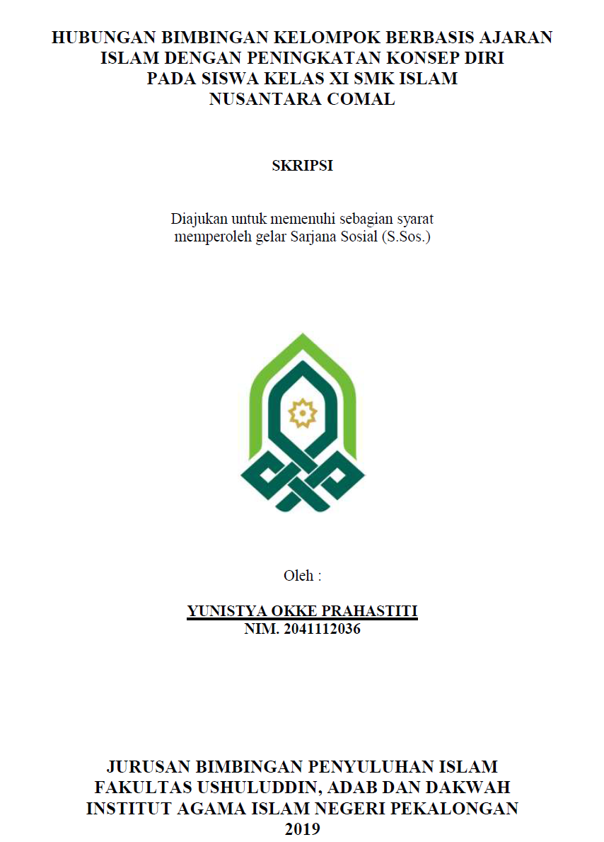 Image of Hubungan Bimbingan Kelompok Berbasis ajaran Islam Dengan Peningkatan konsep Diri pada Siswa Kelas XI Pada Siswa Kelas SMK Islam Nusantara Comal