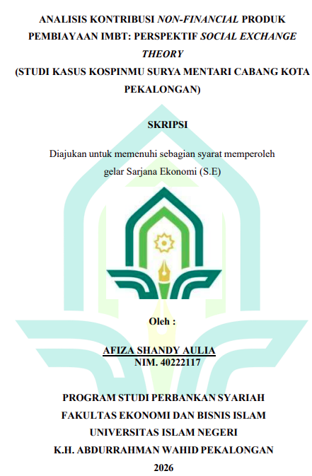 Image of Analisis Kontribusi Non-Financial Produk Pembiayan IMBT: Perspektif Social Exchange Theory (Studi khasus KospinMu Surya Mentari Cabang Kota Pekalongan)