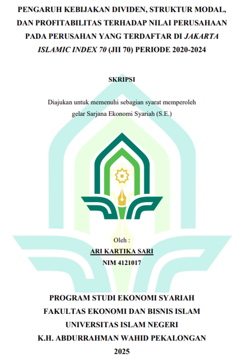 Image of Pengaruh Kebijakan Dividen, Struktur Modal, dan Profitabilitas Terhadap Nilai Perusahaan Pada Perusahaan yang Terdaftar di Jakarta Islamic Index 70 (JII 70) Periode 2020-2024