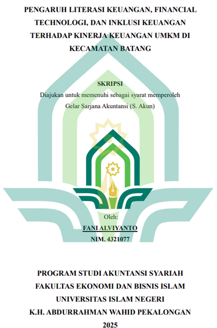 Image of Pengaruh Literasi Keuangan, Financial Technologi,dan Inklusi Keuangan Terhadap Kinerja Keuangan UMKM di Kecamatan Batang
