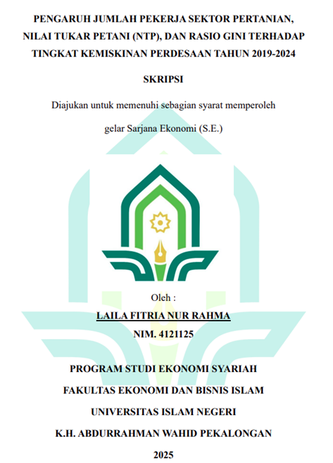 Image of Pengaruh Jumlah Pekerja Sektor Pertanian, Nilai Tukar Petani (NTP), dan Rasio Gini Terhadap Tingkat Kemiskinan Perdesaan Tahun 2019-2024