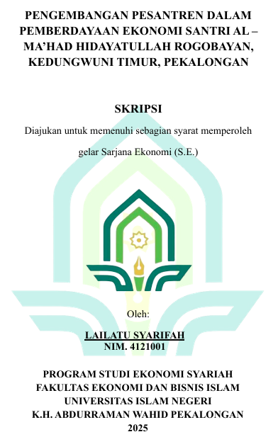 Image of Pengembangan Pesantren Dalam Pemberdayaan Ekonomi Santri Al-Ma'had Hidayatullah Rogobayan,Kedungwuni Timur,Pekalongan