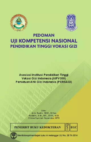 Image of Pedoman Uji Kompetensi Nasional - Pendidikan Tinggi Vokasi Gizi