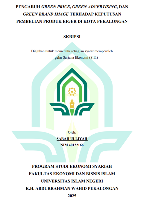 Image of Pengaruh Green Price, Green Advertising, dan Green Brand Image Terhadap Keputusan Pembelian Produk Eiger di Kota Pekalongan