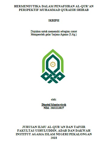 Image of Hermeneutika Dalam Penafsiran Al-Qur'an Perspektif Muhammad Quraish Shihab