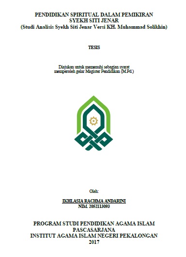Image of Pendidikan Spiritual dalam Pemikiran Syekh Siti Jenar (Studi Analisis Syekh Siti jenar Versi KH. Muhammad Solikhin)