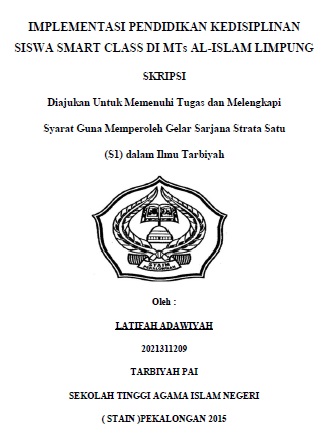 Image of Implementasi Pendidikan Kedisiplinan Siswa Smart Class di MTs Al-Islam Limpung