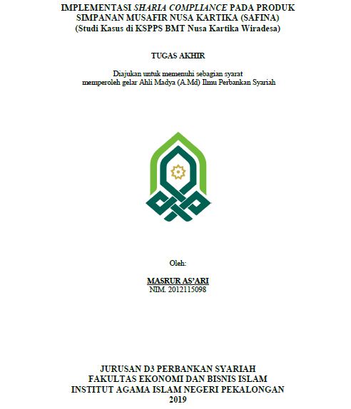 Image of Implementasi Sharia Compliance Pada Produk Simpanan Musafir Nusa Kartika (SAFINA) Studi Kasus Di KSPPS BMT Nusa Kartika Wiradesa