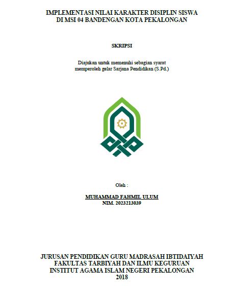 Image of Implementasi Nilai Karakter Disiplin Siswa Di MSI Bandengan Kota Pekalongan