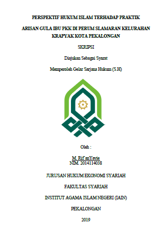 Image of Perspektif Hukum Islam Terhadap Praktik Arisan Gula Ibu PKK Di Perum Slamaran Kelurahan Krapyak Kota Pekalongan