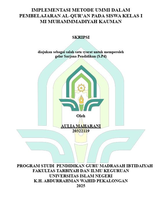 Image of Implementasi Metode Ummi Dalam Pembelajaran Al-Qur'an Pada Siswa Kelas I MI Muhammadiyah Kauman