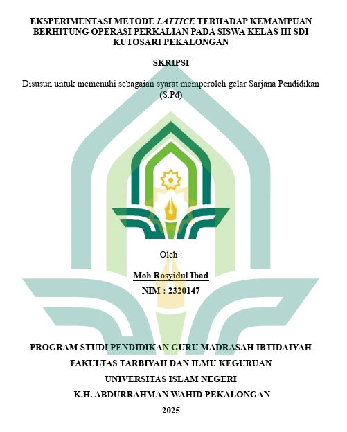 Image of Eksperimentasi Metode Lattice Terhadap Kemampuan Berhitung Operasi Perkalian Pada Siswa Kelas III SDI Kutosari Pekalongan