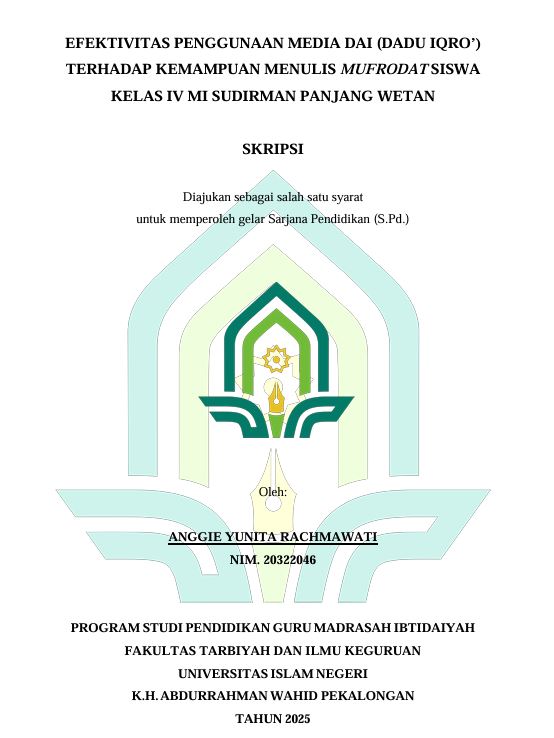Image of Efektivitas Penggunaan Media DAI (Dadu Iqro') Terhadap Kemampuan Menulis Mufrodat Siswa Kelas IV MI Sudirman Panjang Wetan
