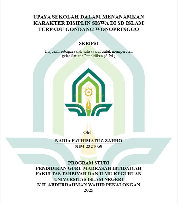 Image of Upaya Sekolah dalam Menanamkan Karakter Disiplin Siswa di SD Islam Terpadu Gondang Wonopringgo