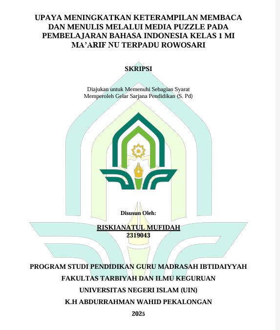 Image of Upaya Meningkatkan Keterampilan Membaca dan Menulis Melalui Media Puzzle pada Pembelajaran Bahasa Indonesia Kela 1 MI Ma'arif NU Terpadau Rowosari