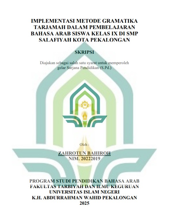 Image of Implementasi Metode Gramatika Tarjamah Dalam Pembelajaran Bahasa Arab Siswa Kelas XI di SMP Salafiyah Kota Pekalongan
