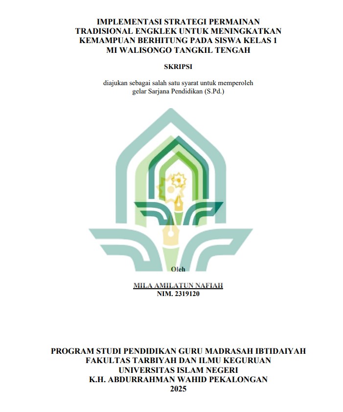 Image of Implementasi Strategi Permainan Tradisional Engklek untuk Meningkatkan Kemampuan Berhitung pada Siswa Kelas 1 MI Walisongo Tangkil Tengah