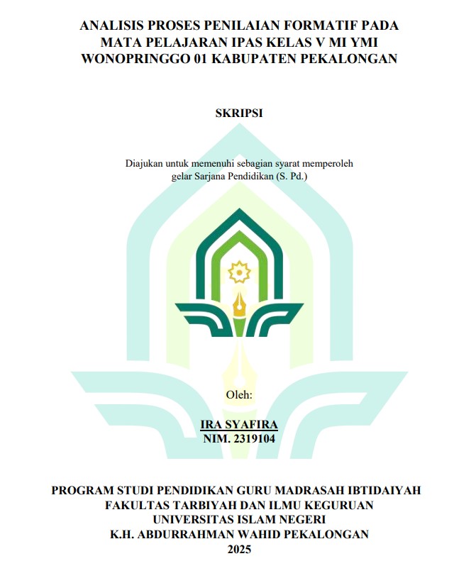Image of Analisis Proses Penilaian Formatif pada Mata Pelajaran IPAS Kelas V MI YMI Wonopringgo 01 Kabupaten Pekalongan