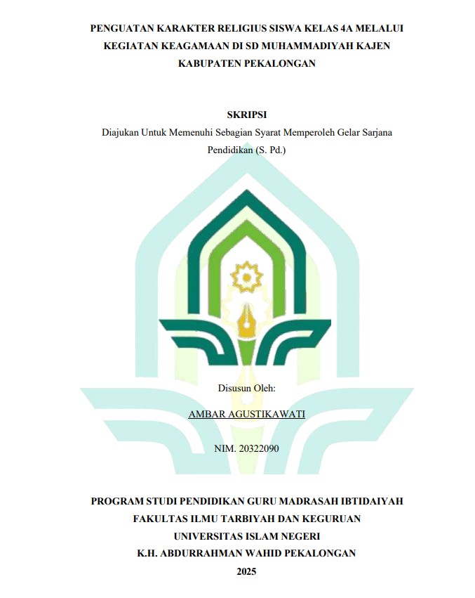 Image of Penguatan Karakter Religius Siswa Kelas 4A Melalui Kegiatan Keagamaan di SD Muhammadiyah Kajen Kabupaten Pekalongan