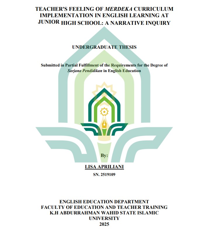 Image of Teacher's Feeling Of Merdeka Curriculum Implementation In English Learning At Junior High School: A Narrative Inquiry