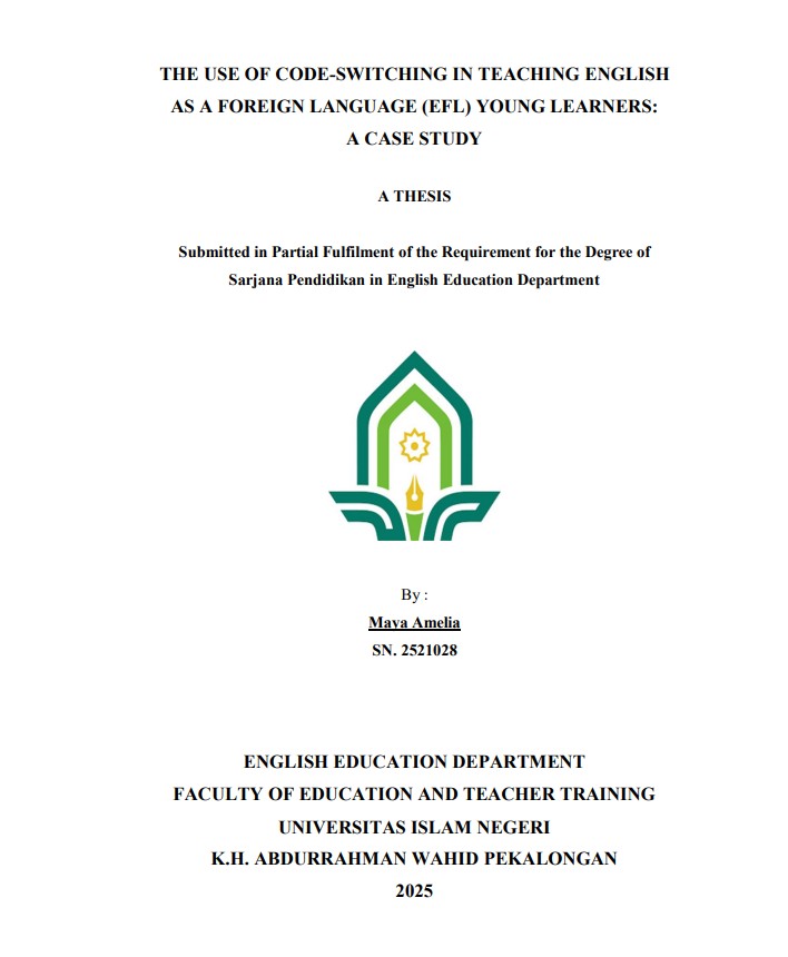 Image of The Use Of Code Switching In Teacher English As A Foreign Language (Efl) Young Learners: A Case Study